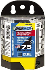 PHC - 1 Piece Steel Utility Knife Blade - 114mm OAL, 0.025" Blade Thickness - USA Tool & Supply