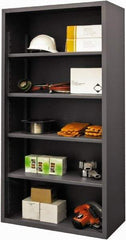 Durham - 4 Shelves, 5,400 Lb Capacity, Closed Shelving System - 36" Wide x 18" Deep x 72" High, Gray - USA Tool & Supply