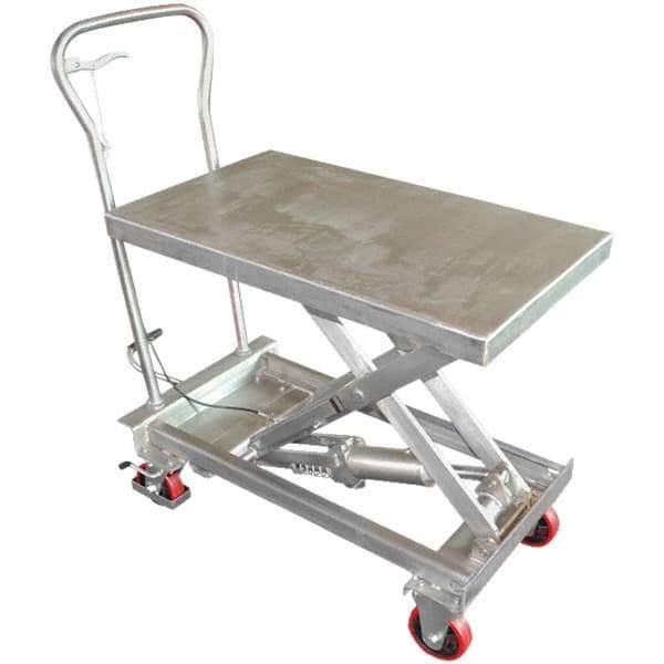 Vestil - 400 Lb Capacity Manual Scissor Lift - 12-3/4" to 36-1/2" Lift Height, 32-3/4" Platform Length x 19-1/2" Platform Width - USA Tool & Supply