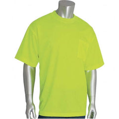 PIP - Size 4XL Hi-Vis Yellow High Visibility Short Sleeve T-Shirt - USA Tool & Supply