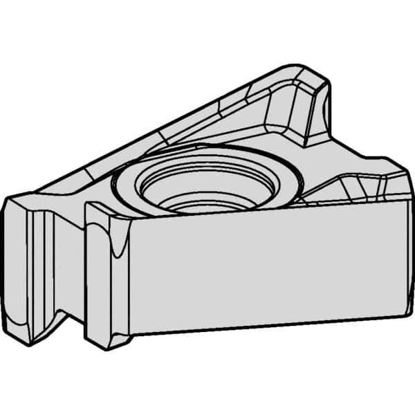 Kennametal - LNPU544 GE Grade KC520M Carbide Milling Insert - TiAlN Finish, 7mm Thick, 1/16" Corner Radius - USA Tool & Supply