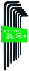 7 Piece - T6; T7; T8; T9; T10; T15; T20 MagicRing® Screw Holding - Torx Long Arm L-Key Set - USA Tool & Supply