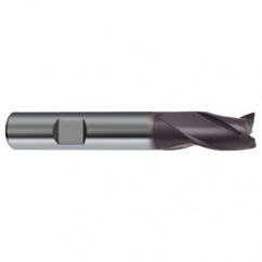 7mm Dia. x 58mm Overall Length 3-Flute Square End Solid Carbide SE End Mill-Weldon Shank-Center Cut-Firex - USA Tool & Supply