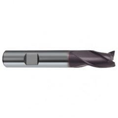 8mm Dia. x 58mm Overall Length 3-Flute Square End Solid Carbide SE End Mill-Weldon Shank-Center Cut-Firex - USA Tool & Supply