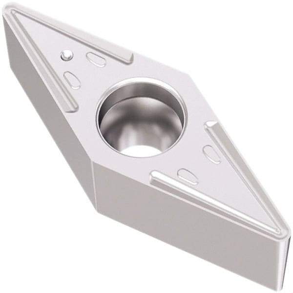 Seco - VBMT332 M3 Grade TP2501 Carbide Turning Insert - Al2O3 Finish, 35° Diamond, 3/8" Inscr Circle, 3/16" Thick, 1/32" Corner Radius - USA Tool & Supply