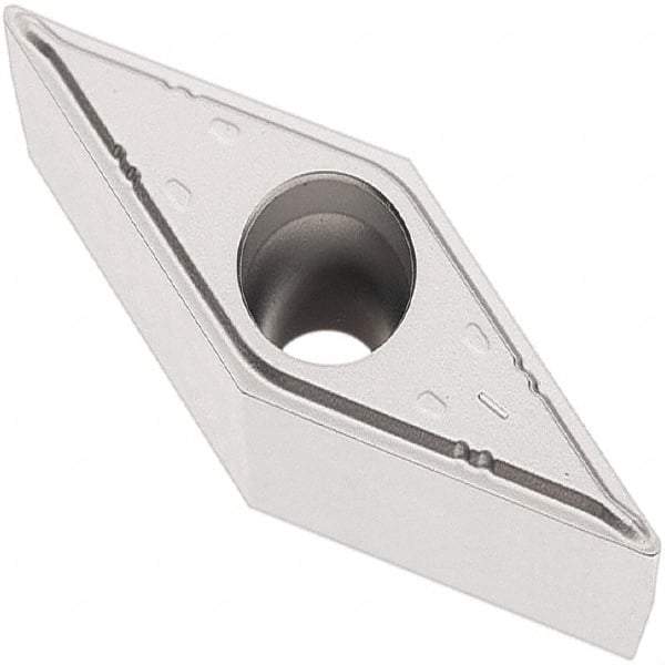 Seco - VBMT331 F1 Grade TP1501 Carbide Turning Insert - Al2O3 Finish, 35° Diamond, 3/8" Inscr Circle, 3/16" Thick, 1/64" Corner Radius - USA Tool & Supply