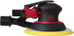 Chicago Pneumatic - 12,000 OPM, 16 CFM Air Consumption, 90 psi Air Pressure, Palm Air Orbital Sander - Round Pad, Hook & Loop Backing, 1/4" Inlet - USA Tool & Supply