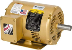 Baldor - 7-1/2 hp, ODP Enclosure, No Thermal Protection, 1,800 RPM, 208-230/460 Volt, 60 Hz, Three Phase Motor - Size 213T Frame, Foot Mount, 1 Speed, Ball Bearings, 9.7 Full Load Amps, F Class Insulation, Reversible - USA Tool & Supply