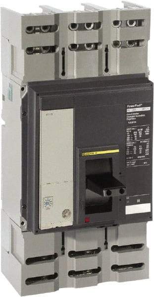 Square D - 1000 Amp, 600 VAC, 3 Pole, Panel Mount Molded Case Circuit Breaker - Electronic Trip, Multiple Breaking Capacity Ratings, 3/0 AWG - USA Tool & Supply