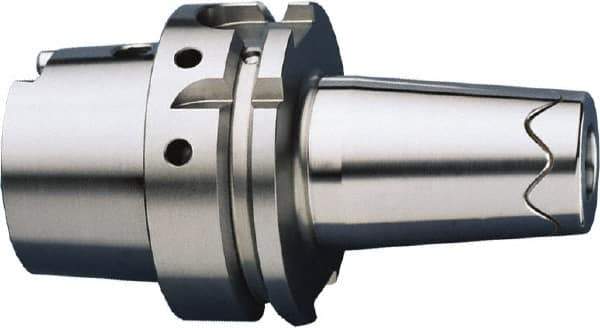 HAIMER - 8mm Hole Diam, HSK63A Taper Shank Shrink Fit Tool Holder & Adapter - 130mm Projection, 21mm Nose Diam, 36mm Clamping Depth, 25,000 RPM, Through Coolant - Exact Industrial Supply