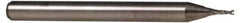 Accupro - 0.08", 2 Flute, Single End, Solid Carbide, 0.015" Corner Radius End Mill - 1-1/2" OAL, 30° Helix, Right Hand Flute, 0.24" LOC, Right Hand Cut - USA Tool & Supply