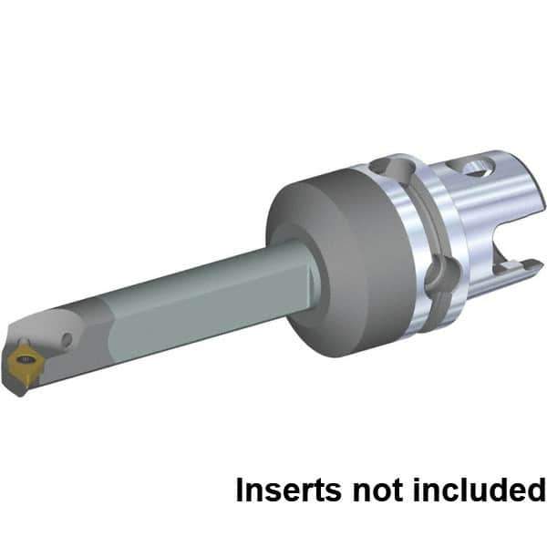 Kennametal - Left Hand Cut, 25mm Min Bore Diam, Size KM40TS Carbide Modular Boring Cutting Unit Head - 100mm Max Bore Depth, Through Coolant, Compatible with DP.. 11T308, DP.. 3252 - USA Tool & Supply