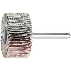 PFERD - 1-1/2" Diam x 1" Face Width, Aluminum Oxide Coated Mounted Flap Wheel - 1/4" Shank Mount, 240 Grit, 23,000 Max RPM - USA Tool & Supply