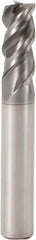 Seco - 12mm, 3 Flute, Single End, Solid Carbide, 2.5mm Corner Radius End Mill - 80mm OAL, 48° Helix, Right Hand Flute, 26mm LOC, Right Hand Cut - USA Tool & Supply