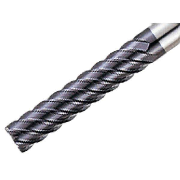 Iscar - 6mm, 26mm LOC, 6mm Shank Diam, 70mm OAL, 6 Flute, Solid Carbide Square End Mill - Single End, TiAlN Finish, Spiral Flute, 45° Helix, Right Hand Cut, Right Hand Flute - USA Tool & Supply