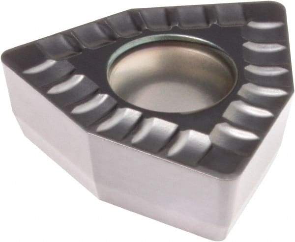 Kennametal - DFT070408 MD Grade KCU40 Carbide Indexable Drill Insert - TiN/TiAlN Finish, Trigon, 12mm Inscribed Circle - USA Tool & Supply