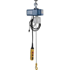 Vestil - 1/8 Ton Capacity, 0 to 49 FPM Lift Speed, 115 Volt, Electric Chain Hoist - 0.5 Output hp, 13' Max Lift - USA Tool & Supply