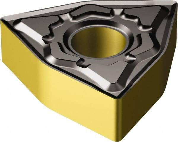 Sandvik Coromant - WNMG432 KF Grade 3210 Carbide Turning Insert - TiCN/AI2O3/TiN Finish, 80° Trigon, 1/2" Inscr Circle, 3/16" Thick, 1/32" Corner Radius - USA Tool & Supply