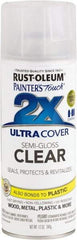Rust-Oleum - Clear, Semi Gloss, Enamel Spray Paint - 8 Sq Ft per Can, 12 oz Container, Use on Multipurpose - USA Tool & Supply