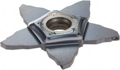Iscar - PENTA34N150 IC908 Grade, 0.0591" Cutting Width, Carbide Cutoff Insert - Neutral Lead Angle, 0.0059" Cnr Rad, TiAlN Coated - USA Tool & Supply