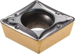 Iscar - CPMT3-2 PF Grade IC807 Carbide Turning Insert - TiAlN/TiN Finish, 80° Diamond, 3/8" Inscr Circle, 5/32" Thick, 1/32" Corner Radius - USA Tool & Supply