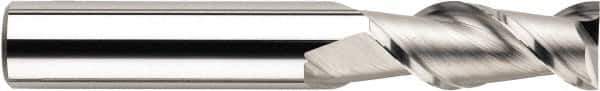 SGS - 3/4", 1-5/8" LOC, 3/4" Shank Diam, 3-7/8" OAL, 2 Flute, Solid Carbide Square End Mill - Single End, TiB2 Finish, Spiral Flute, 45° Helix, Centercutting, Right Hand Cut, Right Hand Flute, Series 44 - USA Tool & Supply
