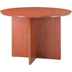 ALERA - 29-1/2" High Stationary Conference Table - 1" Thick, Medium Cherry, Wood Grain Laminate - USA Tool & Supply