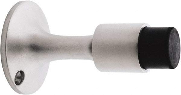 IVES - 6" Projection Wall Door Stop - Screw Mount, Satin Chrome Finish - USA Tool & Supply