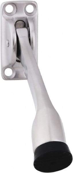 IVES - 4" Projection Floor Door Stop - Screw Mount, Satin Chrome Finish - USA Tool & Supply