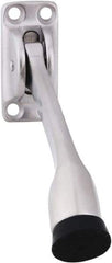IVES - 4" Projection Floor Door Stop - Screw Mount, Satin Chrome Finish - USA Tool & Supply