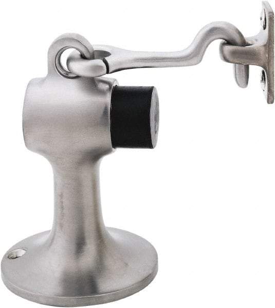 IVES - 4" Projection Floor Door Stop - Screw Mount, Satin Chrome Finish - USA Tool & Supply