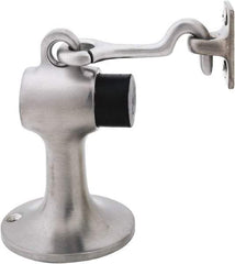 IVES - 4" Projection Floor Door Stop - Screw Mount, Satin Chrome Finish - USA Tool & Supply