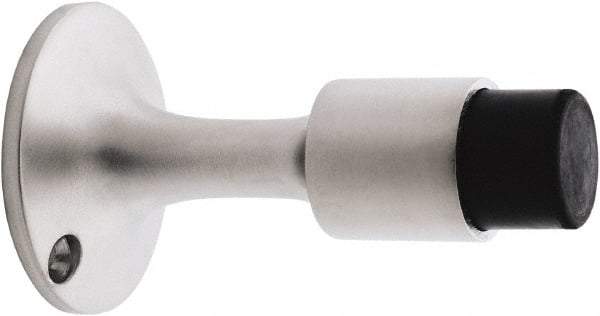 IVES - 6" Projection Wall Door Stop - Screw Mount, Satin Chrome Finish - USA Tool & Supply