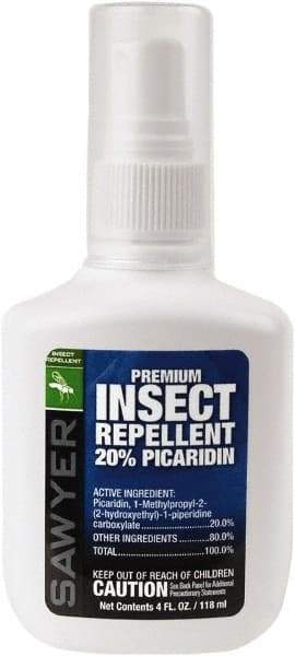 Sawyer - 4 oz 20% Picaridin Pump Spray - For Mosquitos, Ticks, Biting Flies, Gnats, Chiggers, Fleas - USA Tool & Supply