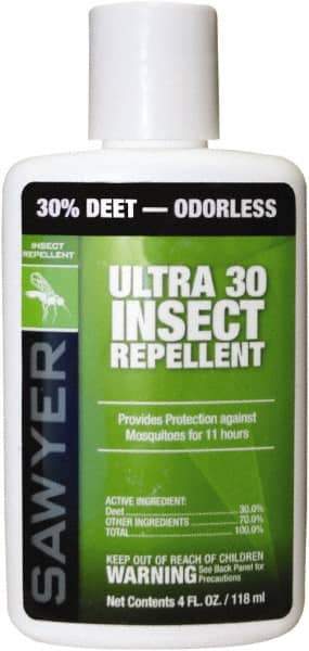 Sawyer - 4 oz 30% DEET Lotion - For Mosquitos, Ticks, Biting Flies, Gnats, Chiggers - USA Tool & Supply