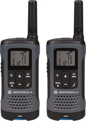 Motorola - 16 Mile Range, 22 Channel, 0.5 & 1.5 Watt, Series Talkabout, Recreational Two Way Radio - FRS/GMRS Band, 462.55 to 467.7125 Hz, AA & NiMH Battery, 12 NiMH & 29 AA hr Life, 9.45" High x 8.66" Wide x 2.44" Deep, Low Battery Alerts - USA Tool & Supply