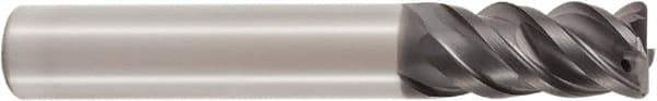 Seco - 8mm, 4 Flute, Single End, Solid Carbide, 1mm Corner Radius End Mill - 55mm OAL, 48° Helix, Right Hand Flute, 16mm LOC, Right Hand Cut - USA Tool & Supply