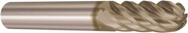 Seco - 16mm Diam, 44mm LOC, 6 Flute Solid Carbide Ball End Mill - HXT Finish, Single End, 99mm OAL, 4.5mm Shank Diam, Spiral Flute - USA Tool & Supply