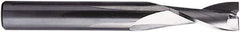 Seco - 8mm, 10mm LOC, 7.8mm Shank Diam, 100mm OAL, 2 Flute, Solid Carbide Square End Mill - Single End, Uncoated, Helical Flute, 25° Helix, Centercutting, Right Hand Cut, Right Hand Flute - USA Tool & Supply