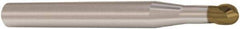 Seco - 2.5mm Diam, 2.5mm LOC, 2 Flute Solid Carbide Ball End Mill - HXT Finish, Single End, 60mm OAL, 6mm Shank Diam, Spiral Flute - USA Tool & Supply