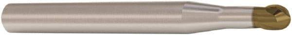 Seco - 4mm Diam, 4mm LOC, 2 Flute Solid Carbide Ball End Mill - HXT Finish, Single End, 65mm OAL, 6mm Shank Diam, Spiral Flute - USA Tool & Supply
