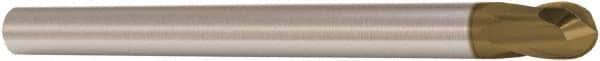 Seco - 6mm Diam, 6mm LOC, 2 Flute Solid Carbide Ball End Mill - HXT Finish, Single End, 75mm OAL, 6mm Shank Diam, Spiral Flute - USA Tool & Supply