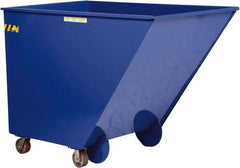 Vestil - 200 Lb Load Capacity, 1.0 Cu Yd, Steel Dump Hopper - 38-1/4" Wide x 58-3/16" Long x 36-3/16" High, Blue - USA Tool & Supply