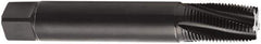 Seco - 1/4-18 NPT 60° 4 Flute 2B Modified Bottoming Spiral Flute Tap - Cobalt, TiN Finish, 100mm OAL, Right Hand Flute, Right Hand Thread, H6 - USA Tool & Supply