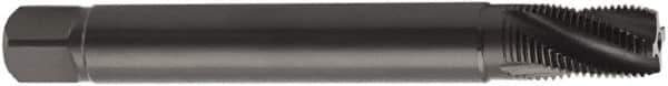 Seco - 1/4-18 NPTF 60° 4 Flute 2B Modified Bottoming Spiral Flute Tap - Cobalt, TiN Finish, 100mm OAL, Right Hand Flute, Right Hand Thread, H6 - USA Tool & Supply