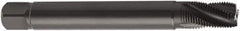 Seco - 1/4-18 NPTF 60° 4 Flute 2B Modified Bottoming Spiral Flute Tap - Cobalt, TiN Finish, 100mm OAL, Right Hand Flute, Right Hand Thread, H6 - USA Tool & Supply