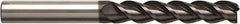 Seco - 8mm, 3 Flute, Single End, Solid Carbide, Corner Chamfer End Mill - 100mm OAL, Right Hand Flute, 40mm LOC, Right Hand Cut - USA Tool & Supply