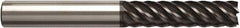 Seco - 12mm, 45mm LOC, 12mm Shank Diam, 100mm OAL, 6 Flute, Solid Carbide Square End Mill - Single End, NXT Finish, Helical Flute, 45° Helix, Centercutting, Right Hand Cut, Right Hand Flute, Series JS520 - USA Tool & Supply