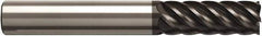 Seco - 6mm, 15mm LOC, 6mm Shank Diam, 57mm OAL, 5 Flute, Solid Carbide Square End Mill - Single End, NXT Finish, Helical Flute, 45° Helix, Centercutting, Right Hand Cut, Right Hand Flute, Series JS520 - USA Tool & Supply