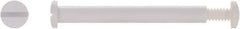 Made in USA - #10-24 Thread Screw & Barrel, Pan Head, Slotted Drive, Nylon Sex Bolt & Binding Post - Uncoated, 3/8" Screw Length, 3/8" Long Barrel, Grade 6/6 - USA Tool & Supply